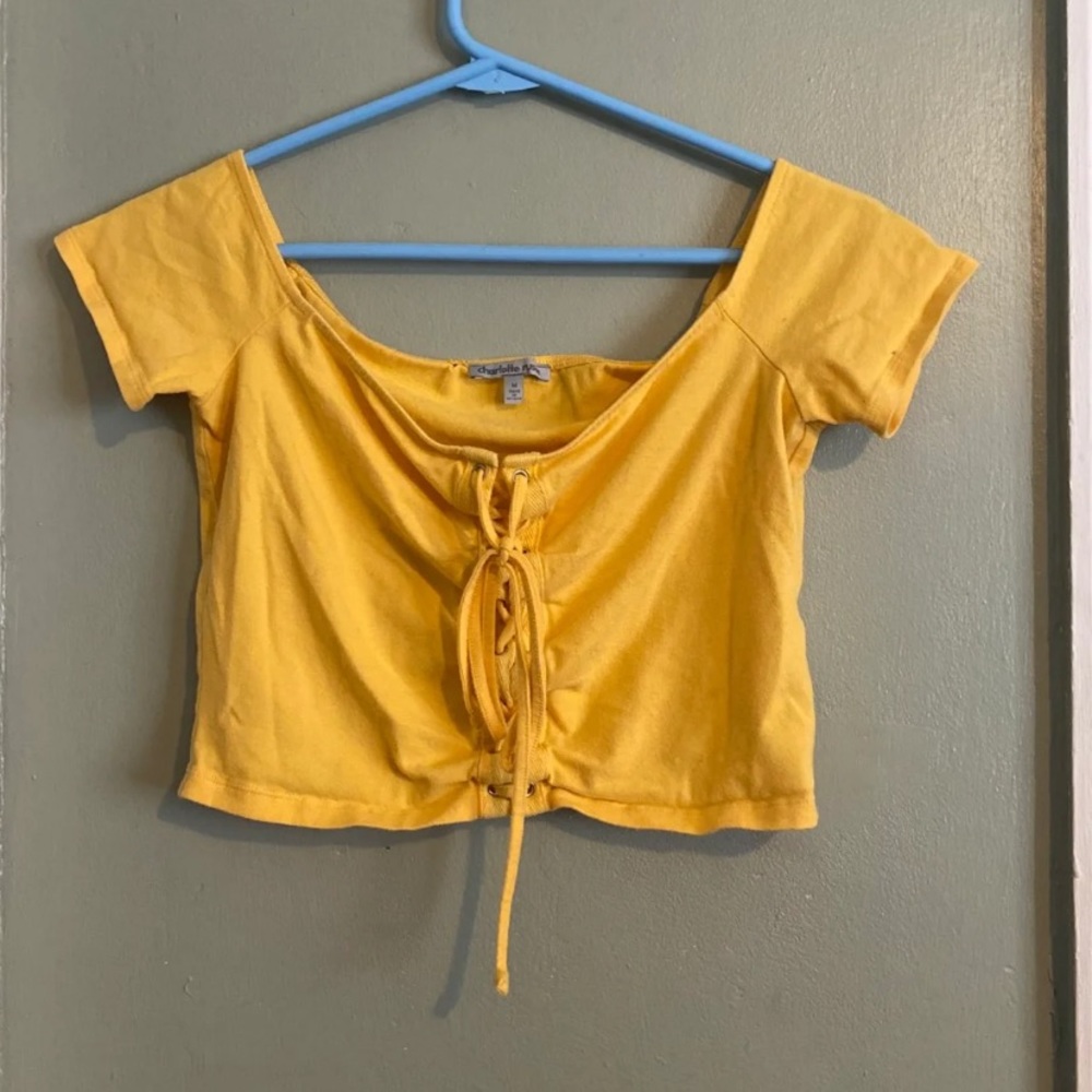 Charlotte Russe Lace Up Crop Top
